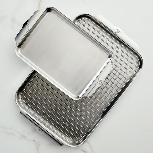 Hestan Provisions OvenBond Stainless-Steel Ovenware, Set of 3,,