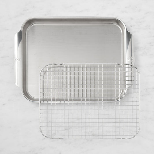 Hestan OvenBond Stainless-Steel Medium Sheet Pan with Cooling Rack,,