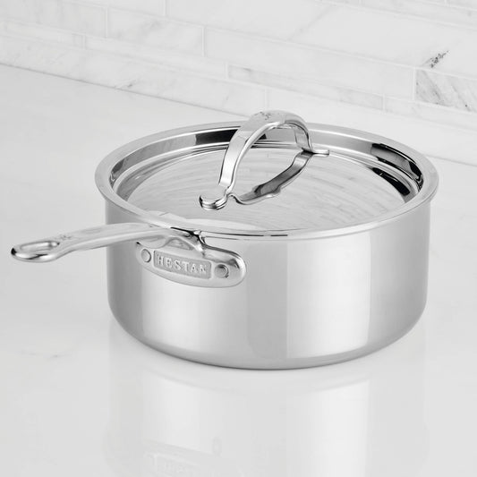 Hestan ProBond Luxe Professional Clad Stainless-Steel Saucepan,3-Qt.,