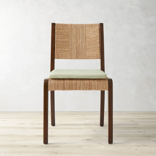 Alvares Side Chair Cushion,Sunbrella Performance Canvas\, Sage,