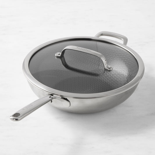 GreenPan Spectra Thermobond Hybrid Ceramic Nonstick Covered Wok, 12",,