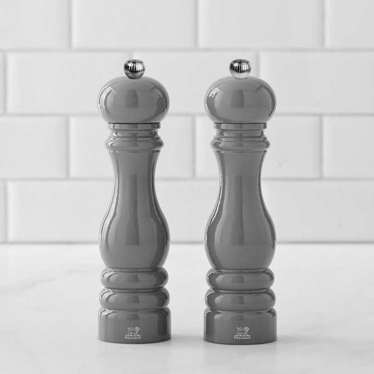 Peugeot Paris Salt & Pepper Mills, 9",Grey,& Pepper Mill\, Set of 2\, Grey Lacquered