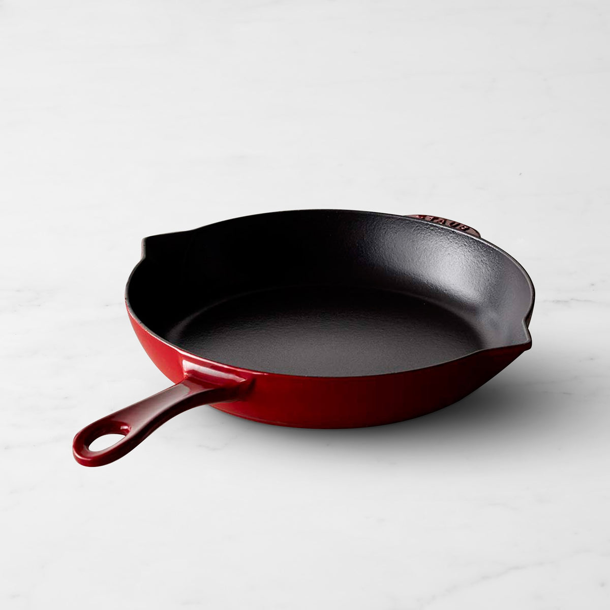 Staub Enameled Cast Iron Fry Pans,Cherry,Pan\, 10"