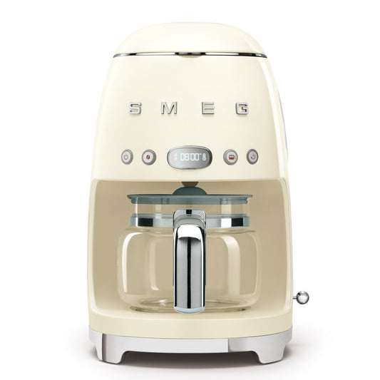 SMEG Drip Coffee Maker, 10-cup,Cream,