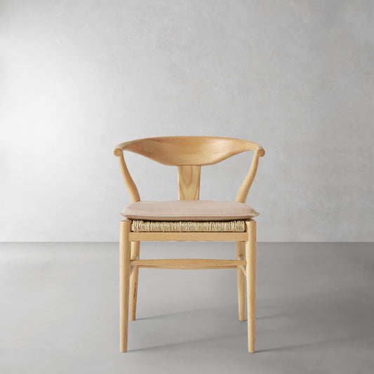 Baldwin Armchair Cushion,Sunbrella Performance Canvas\, Flax,