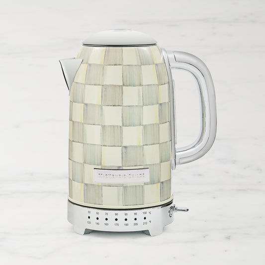 MacKenzie-Childs Sterling Check Electric Kettle,,WSNOADS