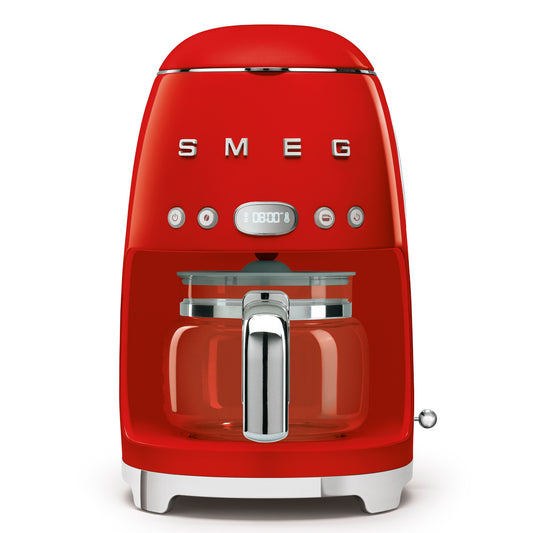 SMEG Drip Coffee Maker, 10-cup,Red,