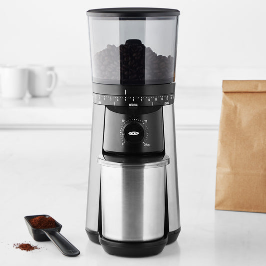 OXO Brew Conical Burr Coffee Grinder,Stainless Steel,