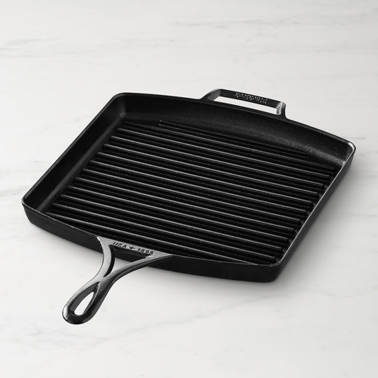Lodge Blacklock Triple Seasoned Cast Iron Square Grill Pan,,