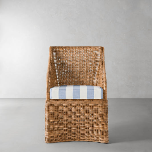 Farallon Armchair Cushion,Basketweave Cabana Stripe\, Blue,