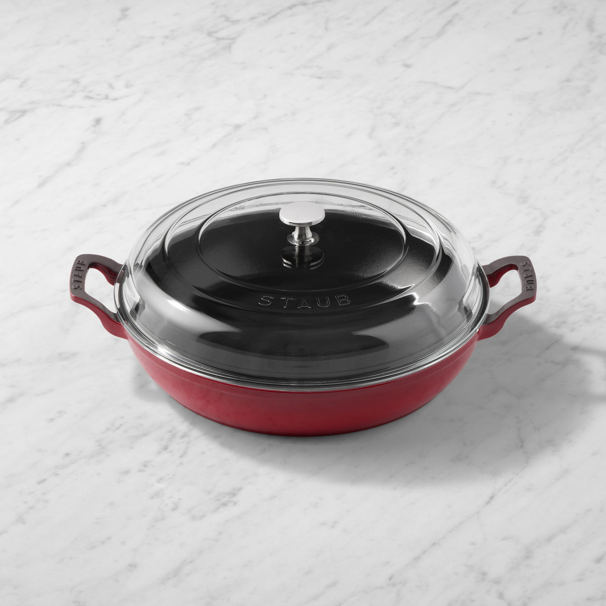 Staub Enameled Cast Iron Everything Braiser, 3.5-Qt.,Cherry,