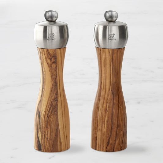 Peugeot Fidji Olivewood Salt & Pepper Mills, 8",and Pepper Mill Set,