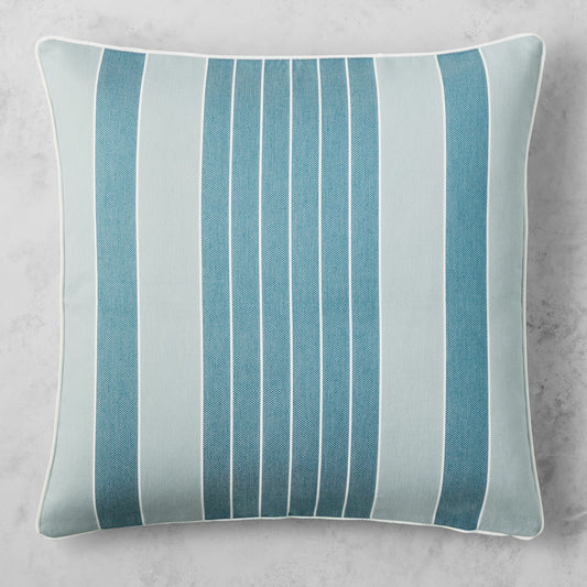 AERIN x Williams Sonoma Home Gatlin Stripe Outdoor Pillow Cover,Blue,