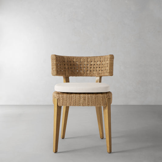 Santorini Side Chair Cushion,Sunbrella Performance Canvas\, Canvas,