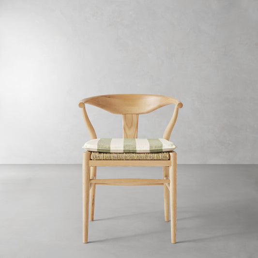 Baldwin Armchair Cushion,Basketweave Cabana Stripe\, Pistachio,