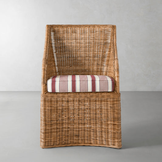 Farallon Armchair Cushion,Georgia Stripe\, Red,