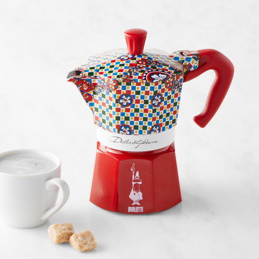Bialetti Moka Dolce & Gabbana Stovetop Espresso Maker, Carretto,3-cup,