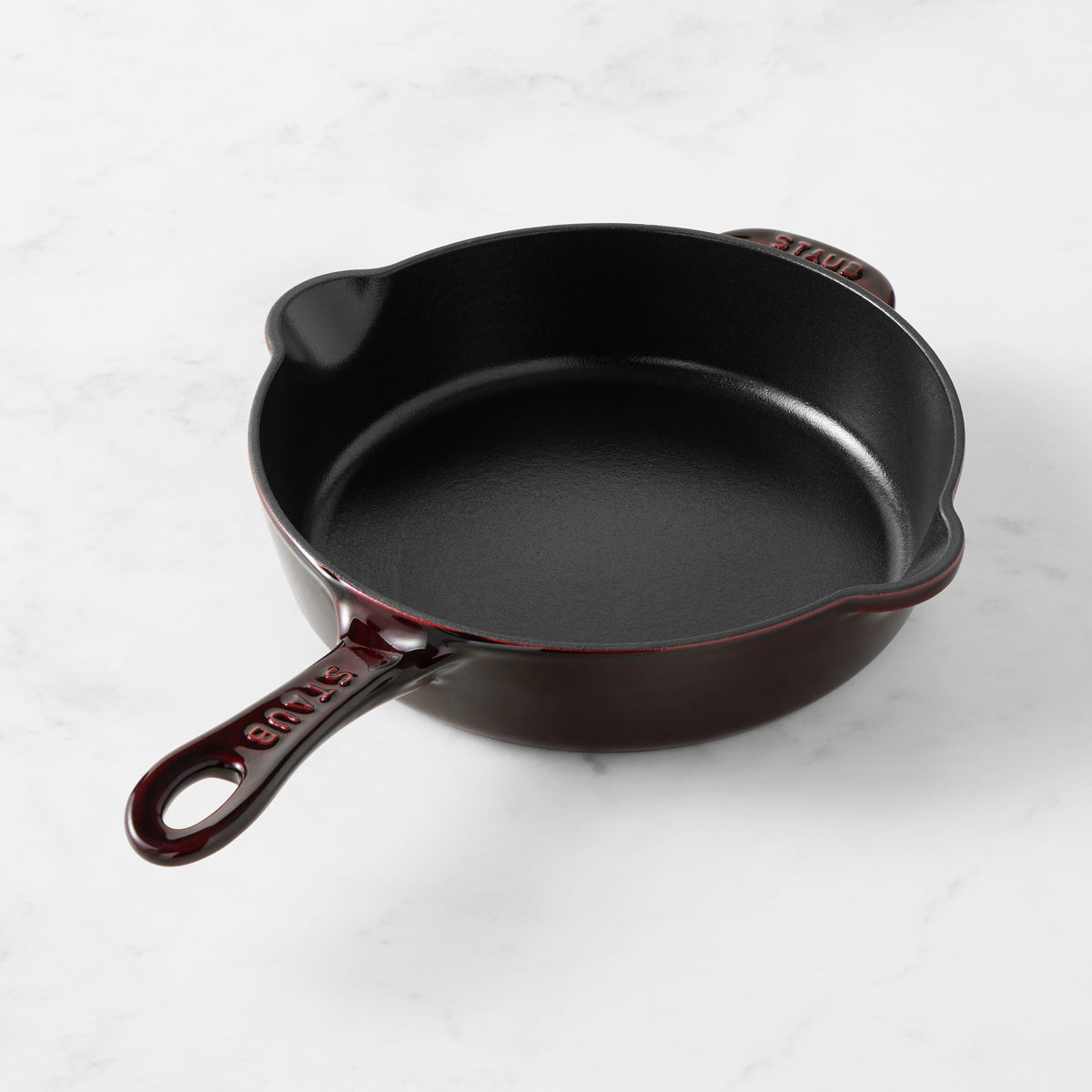 Staub Enameled Cast Iron Traditional Deep Skillet,Grenadine,8.5"
