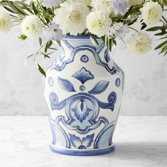 Italian Hand-Painted Capri Vase Collection,Williams Sonoma Capri Planter\, Large,