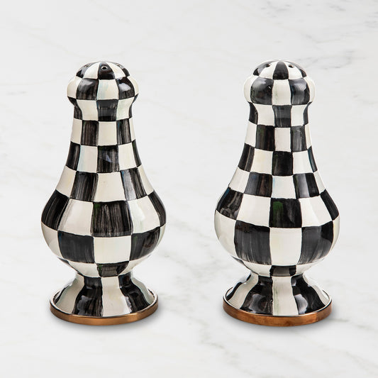 Mackenzie-Childs Courtly Check Large Salt & Pepper Shakers,,WSNOADS