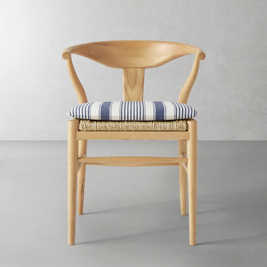 Baldwin Armchair Cushion,Georgia Stripe\, Navy,