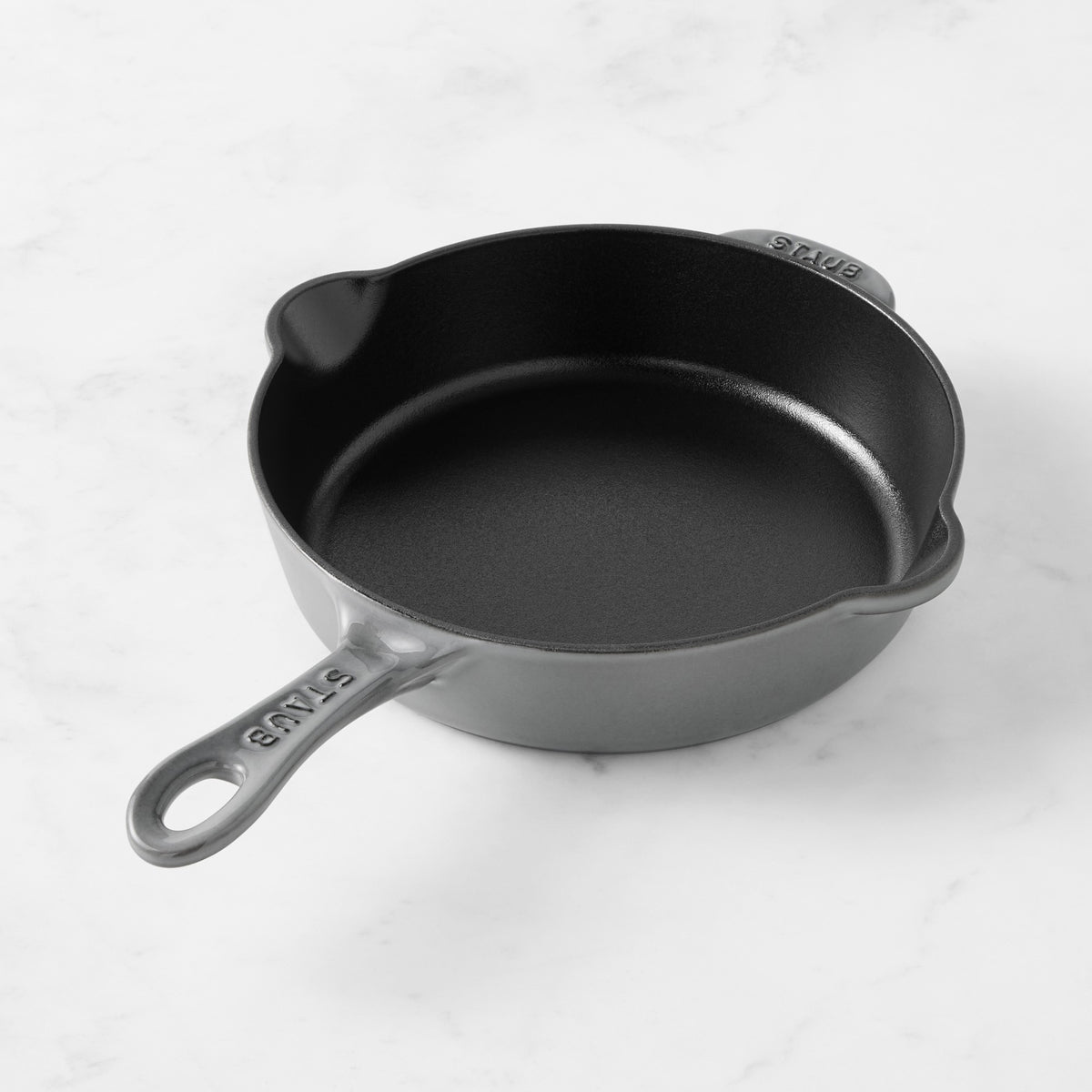 Staub Enameled Cast Iron Traditional Deep Skillet,Graphite,8.5"