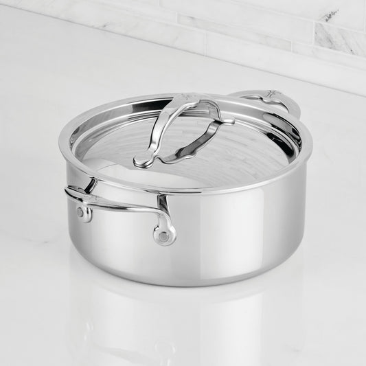 Hestan ProBond Luxe Professional Clad Stainless-Steel Soup Pot,3-Qt.,