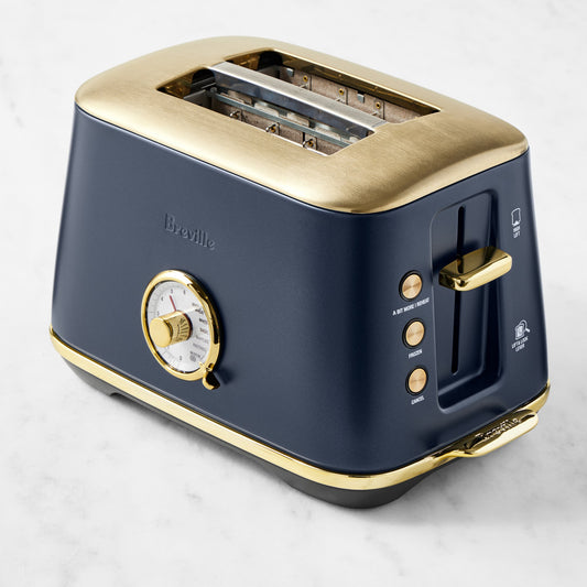 Breville Toast Select Luxe 2-Slice Toaster Brass Collection,Damson Blue and Brass,