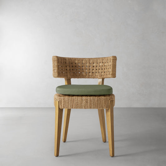 Santorini Side Chair Cushion,Sunbrella Performance Canvas\, Fern,
