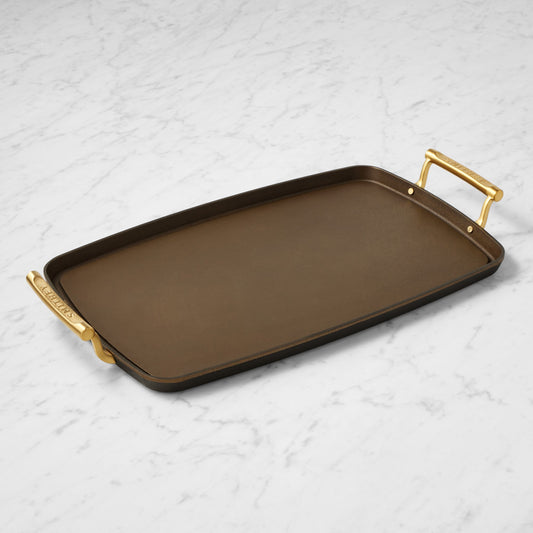 Smithey Seasoned Cast Iron Double Burner Griddle,,