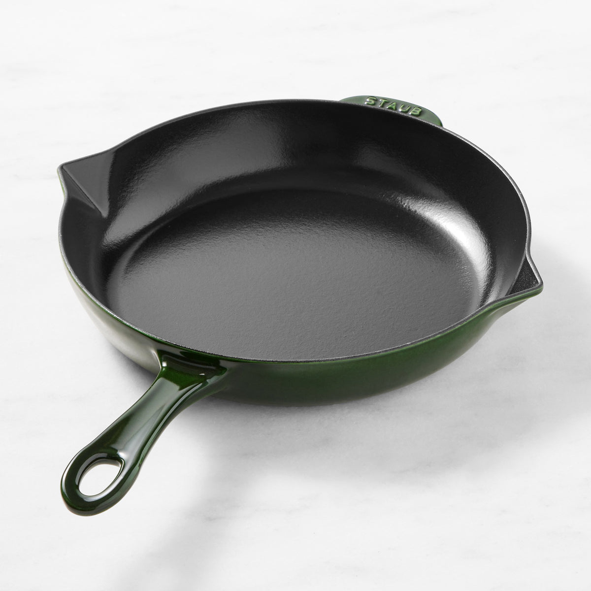 Staub Enameled Cast Iron Fry Pans,Basil,Pan\, 10"