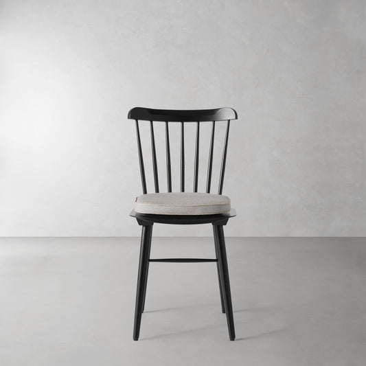 Ton Ironica Side Chair Cushion,Sunbrella Performance Canvas\, Granite with Flint Piping,