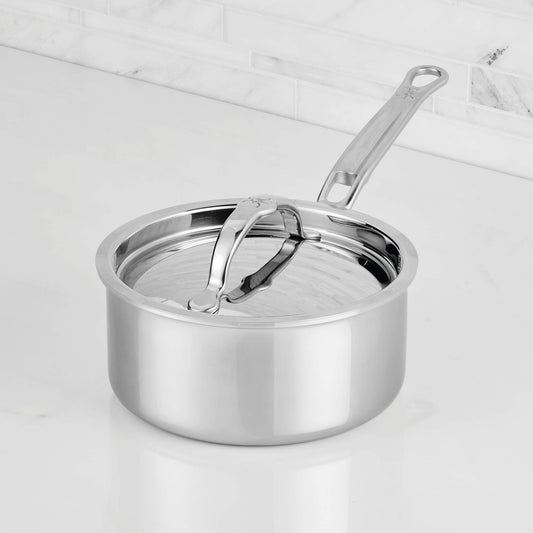 Hestan ProBond Luxe Professional Clad Stainless-Steel Saucepan,1.5-Qt.,