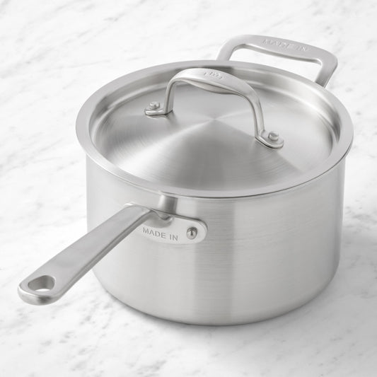 Made In Stainless-Steel Saucepan,4-Qt.,