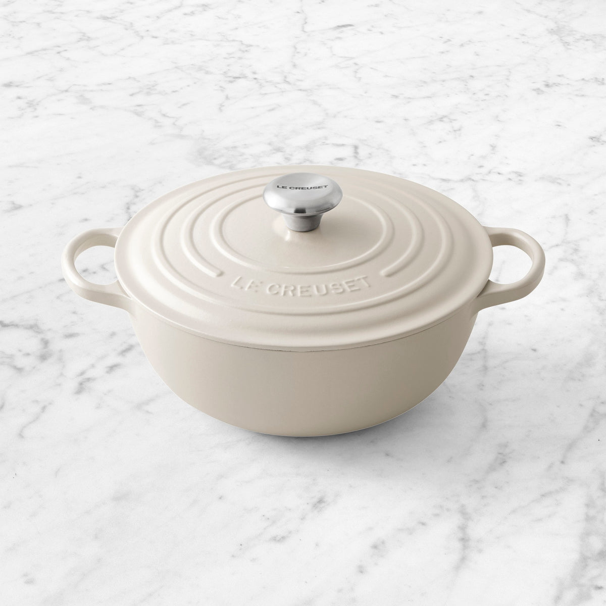 Le Creuset Signature Enameled Cast Iron Soup Pot, 4.5-Qt.,Brioche,