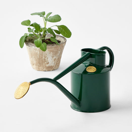 Haws Watering Can, Green,Rowley Ripple 2-Pint Watering Can\, Green,