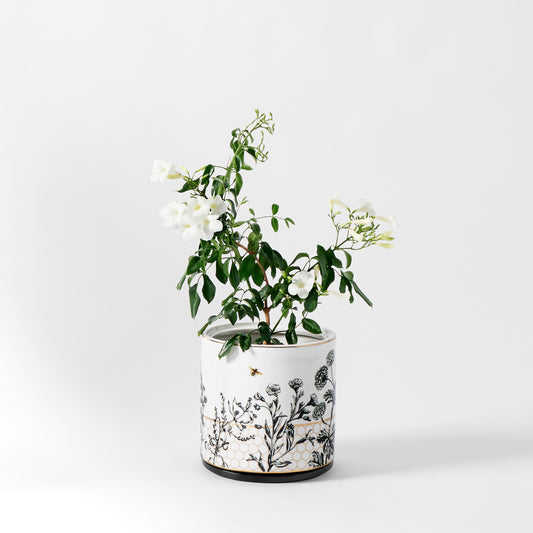 Honeycomb Ceramic Planter Collection,Small,