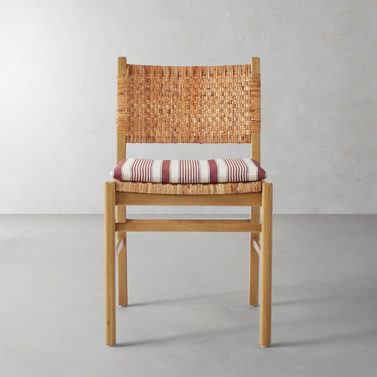 Sullivan Side Chair Cushion,Georgia Stripe\, Red,