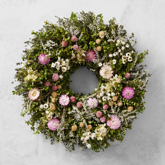 Famille Rose Live Wreath,18",