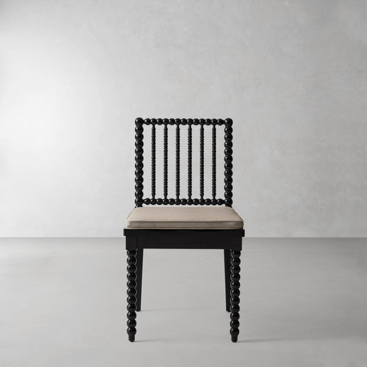Spindle Dining Side Chair Cushion,Sunbrella Performance Canvas\, Flint,