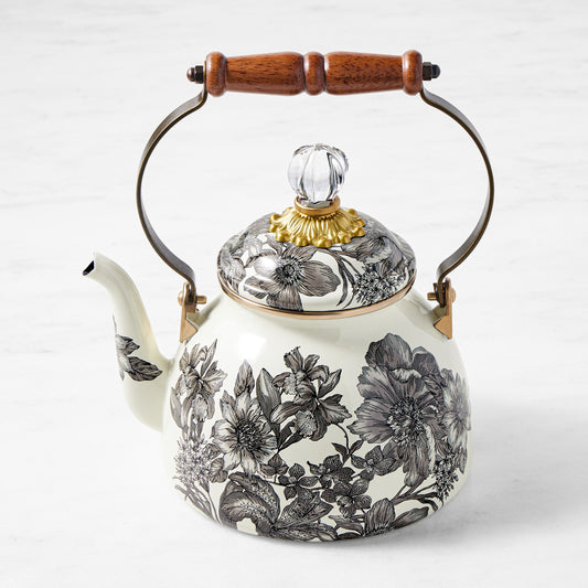 MacKenzie-Childs Sterling English Garden Tea Kettle, 2-Qt.,,WSNOADS