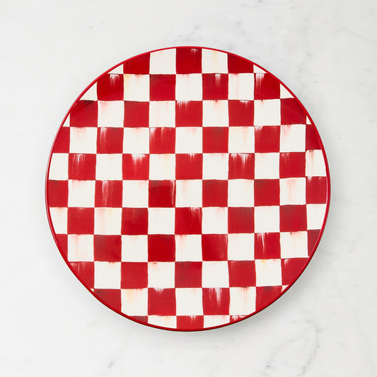 MacKenzie-Childs Cherry Check Dinner Plates,Set of 4,