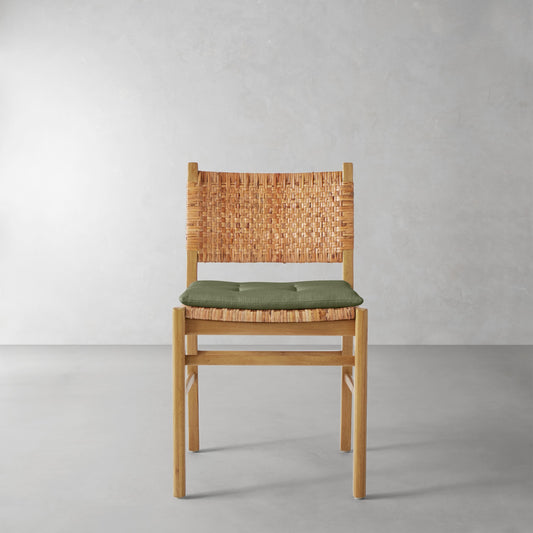 Sullivan Side Chair Cushion,Sunbrella Performance Canvas\, Fern,