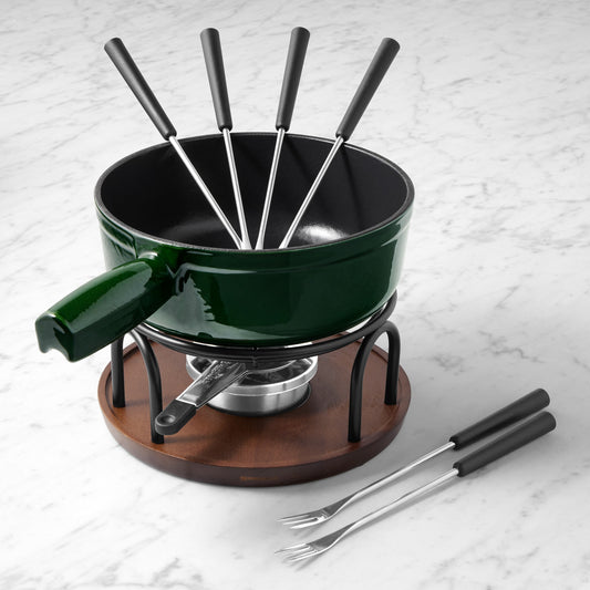 Swissmar Ticino Cast Iron Fondue Pot,Basil,
