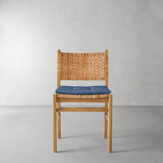 Sullivan Side Chair Cushion,Sunbrella Performance Canvas\, Denim,