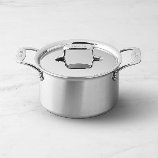 All-Clad D5 Brushed Stainless-Steel Soup Pot, 4-Qt.,,