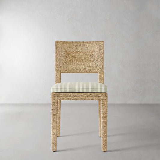 Point Reyes Side Chair Cushion,Sunbrella Tranquil\, Sage,