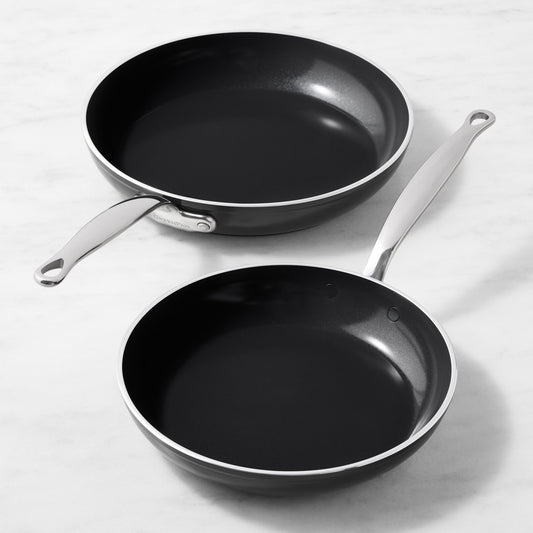 GreenPan Premiere Max Ceramic Nonstick Fry Pan, Set of 2,GreenPan Premiere Ceramic Nonstick Fry Pan Set\, 10" & 12",