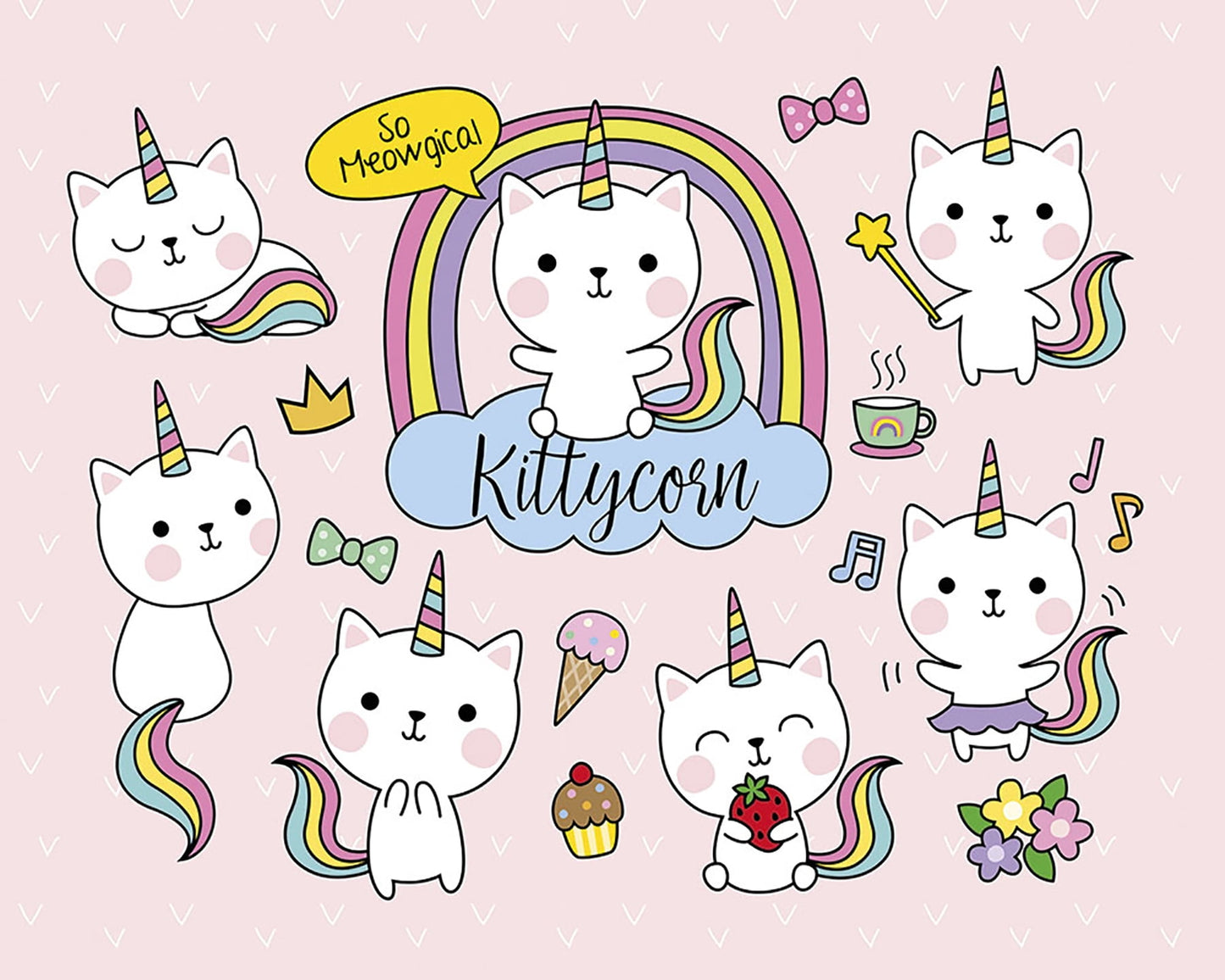 ohpopsi Kittycorn Wall Mural