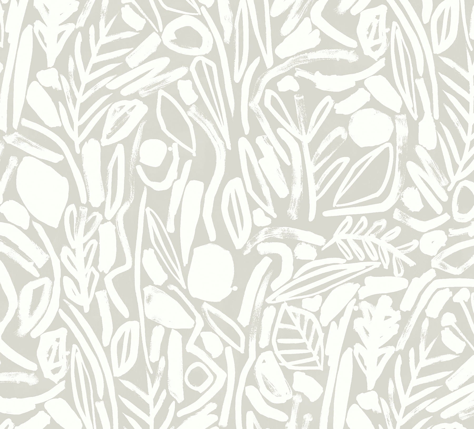 ohpopsi Verdure Stone Painted Botanical Unpasted Non Woven Wallpaper, 19.7-in by 33-ft., 54.2 sq. ft.